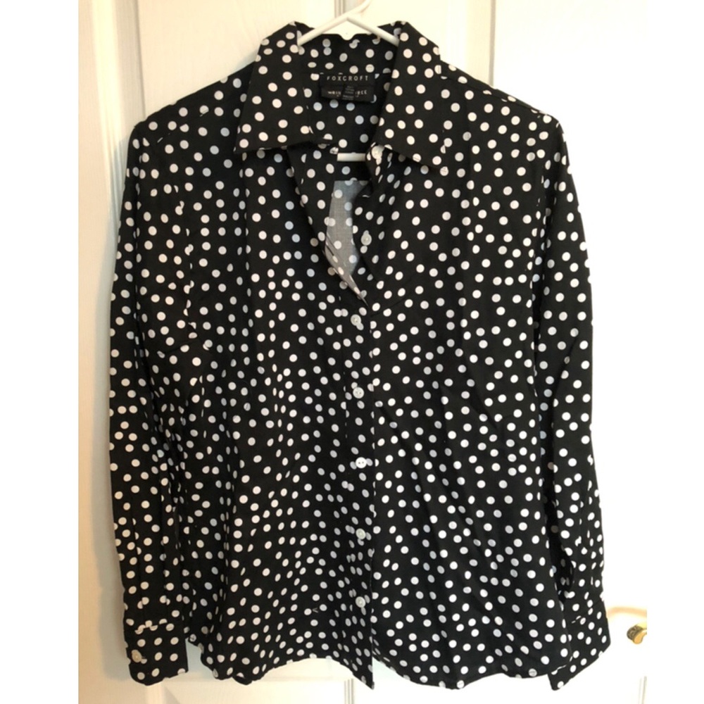 Foxcroft Polkadot Button Down